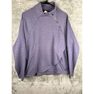 RBX Womens XL Purple Pullover Sweatshirt Half Zip Athleisure Minimalist